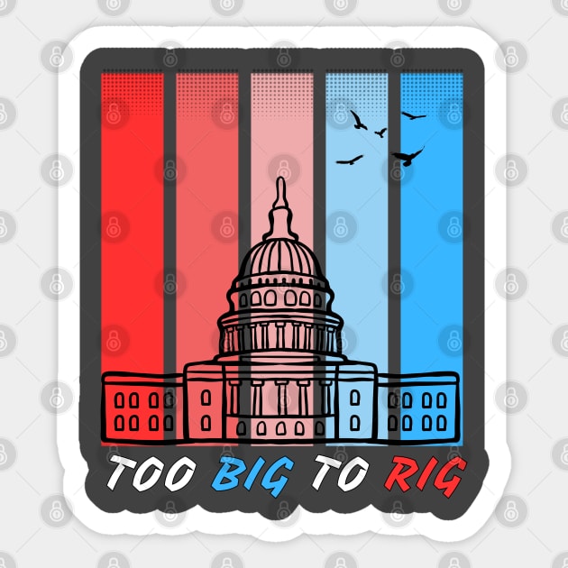 TOO BIG TO RIG RETRO VINTAGED USA Sticker by Lolane